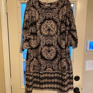 Brown patterned dress